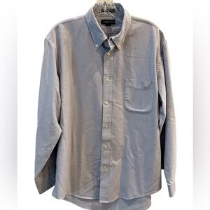 Men’s Lands End Light Blue Professional Collared Long Sleeved Shirt, 16 1/2 - 34